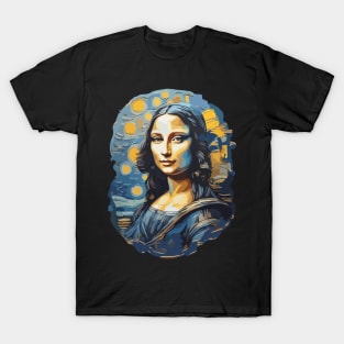 Mona Lisa in the style of Van Gogh T-Shirt